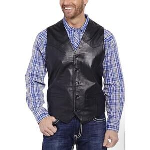 Cripple‎ Creek Men’s 100% Genuine Leather Vest - Outerwear / Motorcycle - XL